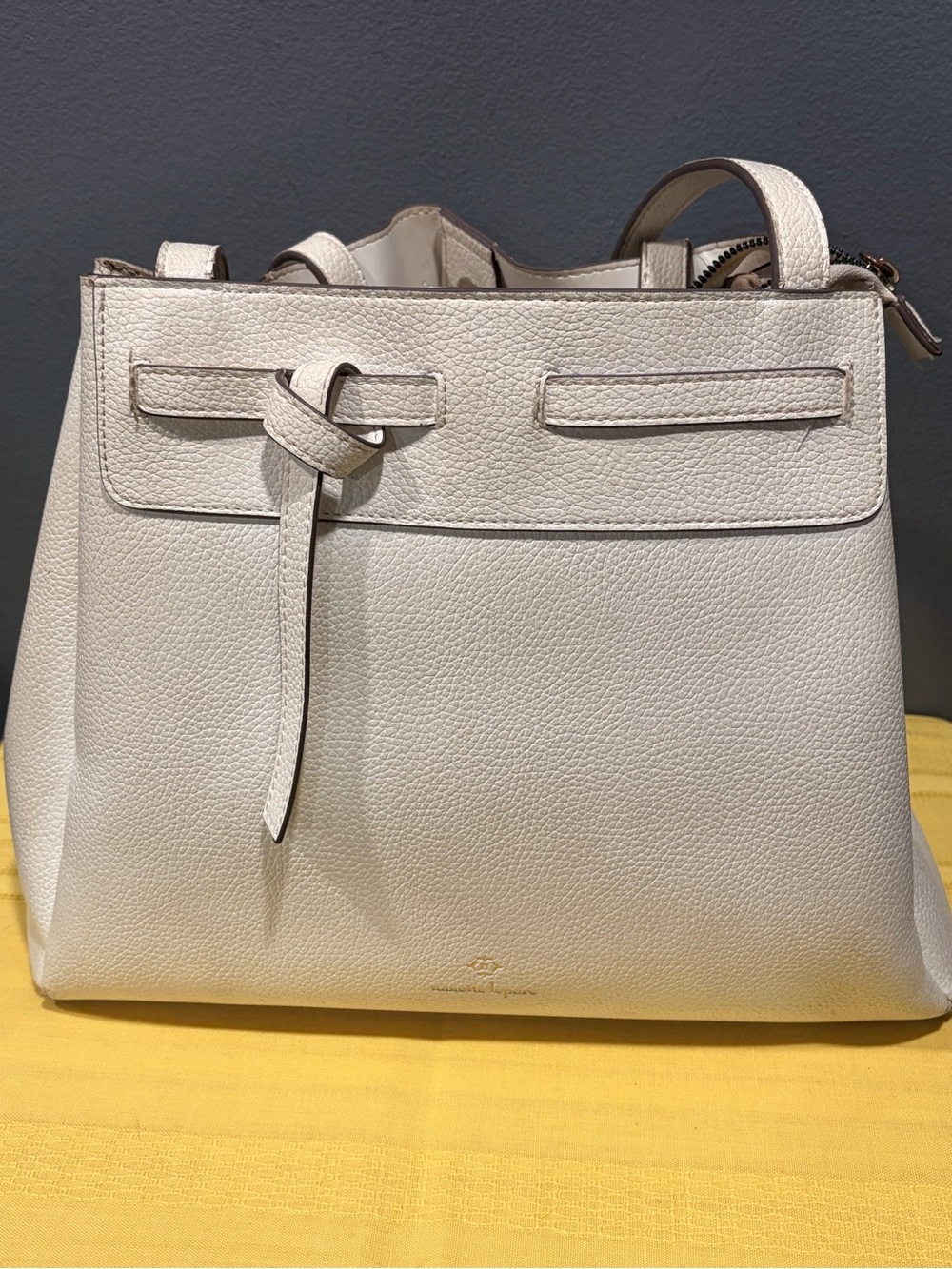 Nanette Lepore Arriss Triple Section Satchel Tote - Off-White/Cream